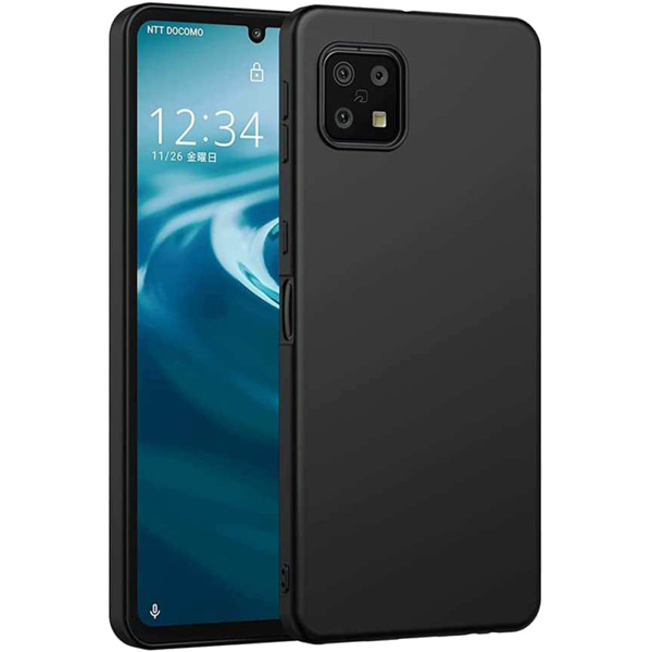 シャープ AQUOS sense6 SH-54B対応 TPUケース ブラック