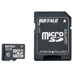 Class10 microSDHCカード SD変換アダプター付 16GB