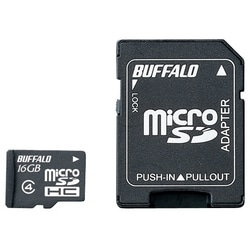 防水仕様 Class4対応 microSDHCカード SD変換アダプター付モデル 16GB