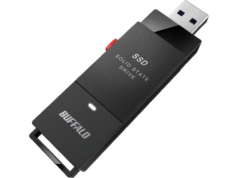 PC対応 USB3.2(Gen2) TV録画 スティック型SSD 500GB ブラック Type-C付属