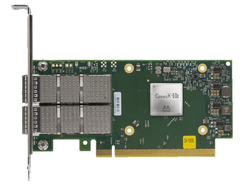 ConnectX-6 Dx EN adapter card、100GbE、Dual-port QSFP56、PCIe 4.0 x16、No Crypto、Tall Bracket