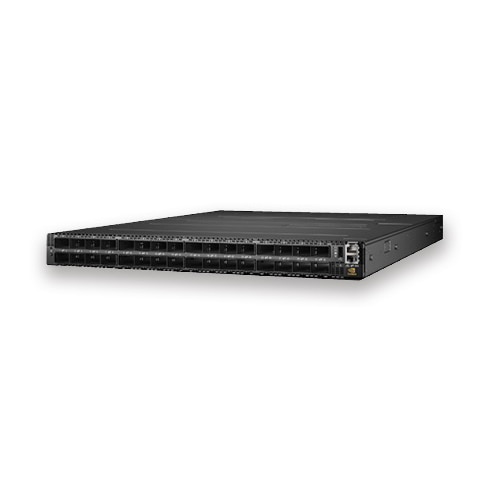 Quantum 2 based NDR InfiniBand Switch、64 NDR ports、32 OSFP ports、2 Power Supplies(AC)、Standard depth、Unmanaged、P2C airflow、Rail K it