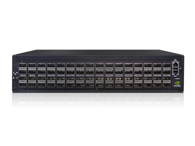 Spectrum-3 based 100GbE 2U Open Ethernet switch with Cumulus Linux、64 QSFP28 ports、2 Power Supplies (AC)、x86 CPU、standard depth、P2C airflow、Rail Kit