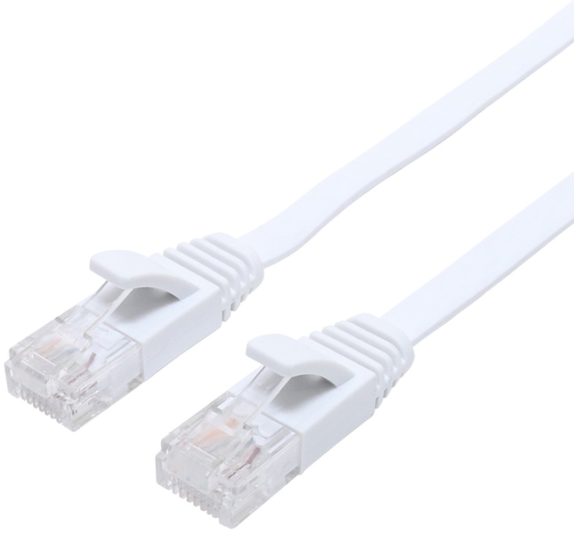 CAT6A LANケーブル 極うすフラット 30m ホワイト