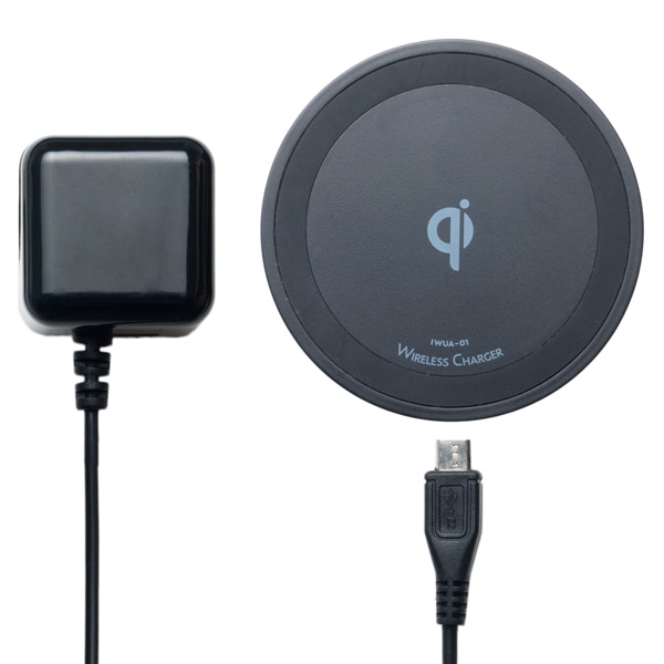 Qi対応 ワイヤレス充電アダプタセット 5W ブラック