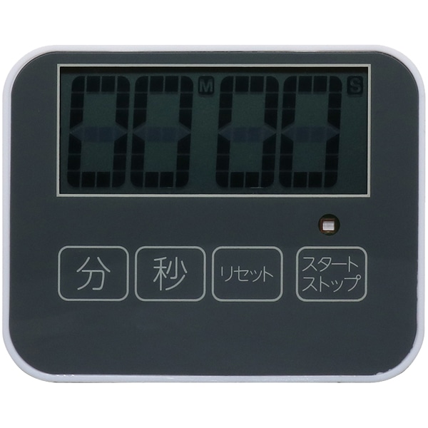 タッチ式4ボタン搭載デジタルタイマー ブラック