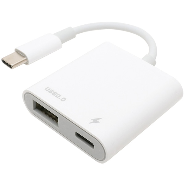 充電ポート搭載 Type-Cホストアダプタ USB2.0