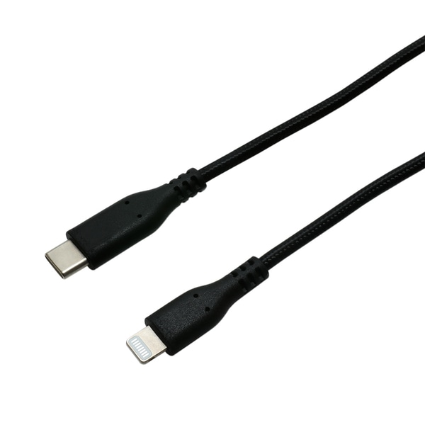 高耐久 Lightning - USB Type-C メッシュケーブル 2m ブラック