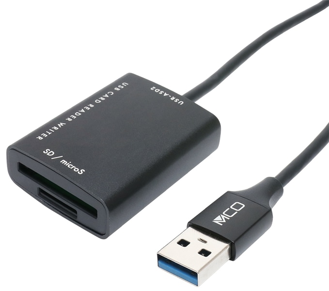 SDカードリーダ・ライタ USB3.2Gen1対応 USB-A ケーブル70cm