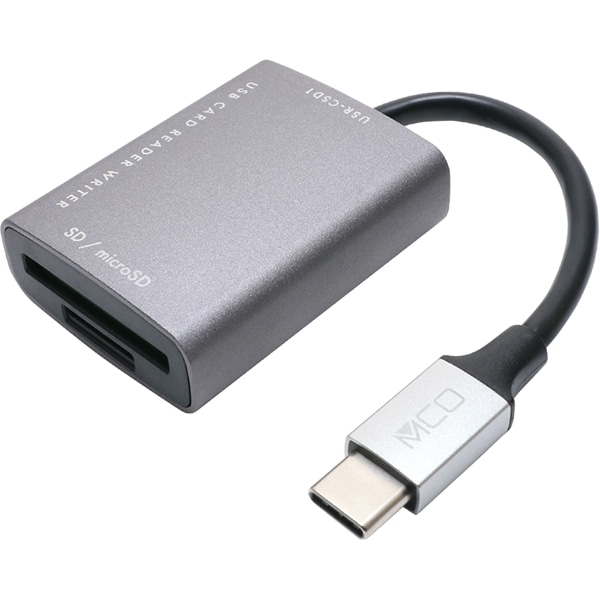 SDカードリーダ ライタ USB3.2 Gen1 Type-C シルバー