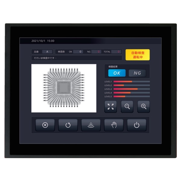 15型タッチレス機能付タッチパネルモニター