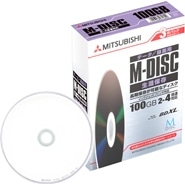 BD-R XL<片面3層> M-DISC 1回記録用 100GB 2-4倍速 1枚トールケース（黒）3P 紙箱入り インクジェットプリンタ対応（ホワイト）