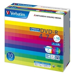 DVD-R 4.7GB PCデータ用 CPRM 16倍速対応 10枚スリムケース入り ワイド印刷可能
