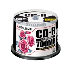 CD-R 700MB 4-48倍速対応 50枚スピンドルケース入り 印刷可能ホワイトレーベル