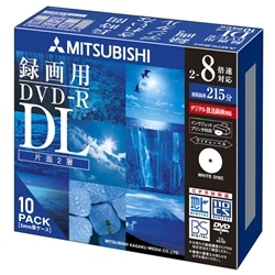 DVD-R 8.5GB ビデオ録画用 DL規格準拠8倍速記録対応10枚スリムケース入IJプリンタ対応