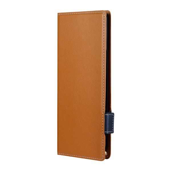 Xperia 1 V 薄型・軽量PUレザー手帳ケース 「Twoal W」 キャメル