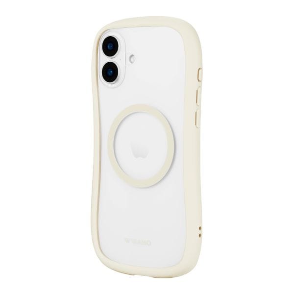 iPhone 16 Plus 高速充電対応・耐傷・耐衝撃ハイブリッドケース 「ViAMO charge」 ミルクホワイト