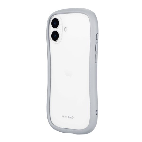iPhone 16 Plus 耐傷・耐衝撃ハイブリッドケース 「ViAMO freely」 ライトグレー