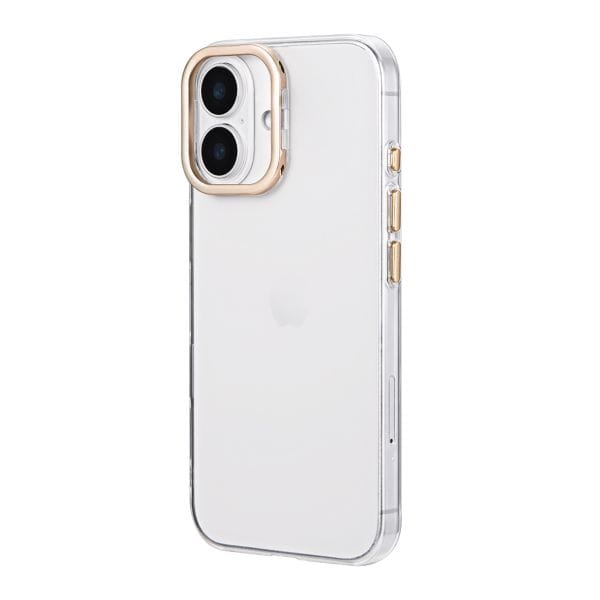 iPhone 16 スタンド搭載ハイブリッドケース 「mycam Stand」 シャンパンゴールド