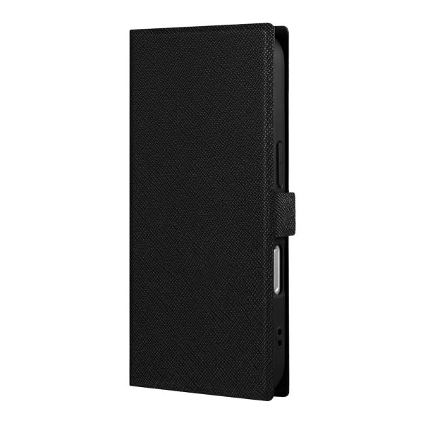 iPhone 16 Pro 薄型・軽量PUレザー手帳ケース 「BOOK SLIM＆LITE」 ブラック