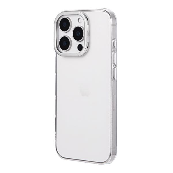 iPhone 16 Pro スタンド搭載ハイブリッドケース 「mycam Stand」 シルバー