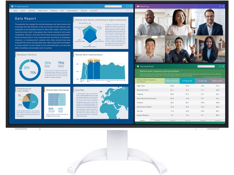 液晶ディスプレイ 31.5型/3840×2160/HDMI×2、DisplayPort、USB Type-C/ホワイト/スピーカー：あり