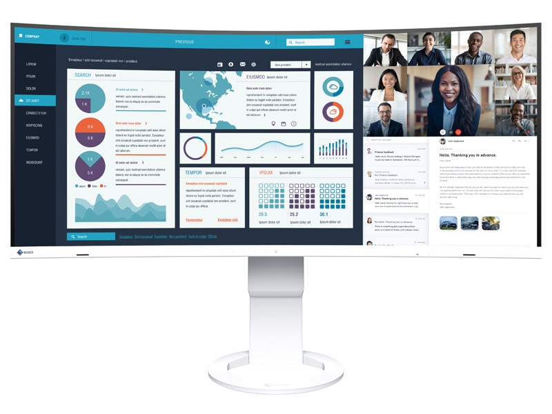 液晶ディスプレイ 37.5型/3840×1600/HDMI、DisplayPort、USB Type-C/ホワイト/スピーカー：あり