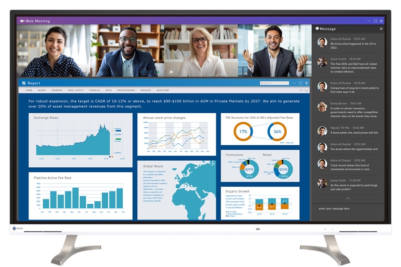 液晶ディスプレイ 42.5型/3840×2160/HDMI×2、DisplayPort、USB Type-C/ホワイト/スピーカー：あり