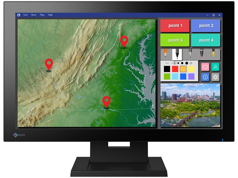 54.7cm（21.5）型タッチパネル装着カラー液晶モニター DuraVision FDF2182WT-T ブラック