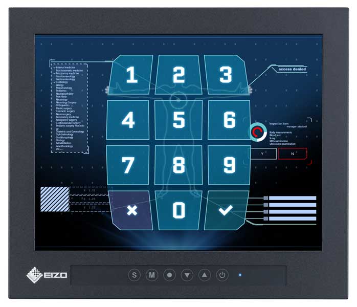 26cm（10.4）型タッチパネル装着カラー液晶モニター DuraVision FDX1004T-F ブラック