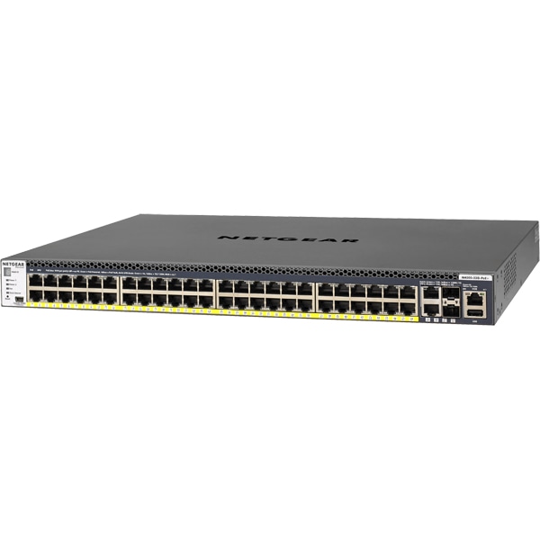 M4300-52G-PoE+ 1000BASE-T 48ポート（PoE+対応） + 10GBASE-T 2ポート + 10G SFP+ 2スロット Layer3マネージスイッチ（スタッカブル） 480W budget
