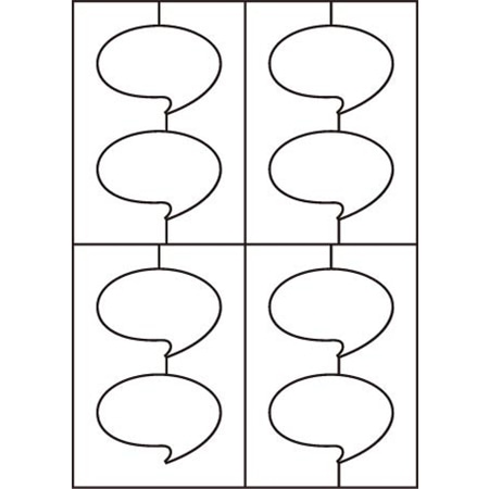 ラミフリー 吹き出しPOP A4-8面 100シート