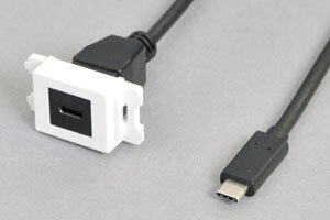 USB3.1 TYPE-Cタイプメス-オス 2m コンセントチップケーブル