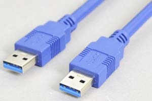 USB3.0ケーブル 両側Aオス（9pin） 1m 【同一ピン全線ストレート結線タイプ】