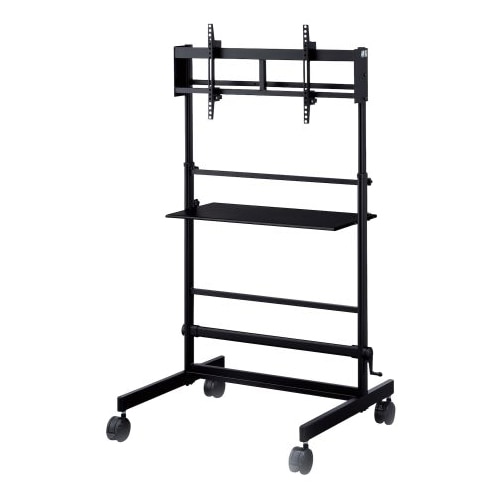 Newline QAシリーズスタンド 65/75インチ 棚板・昇降ハンドル付き