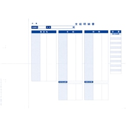 単票封筒用支給明細書（内訳項目付）(6158)