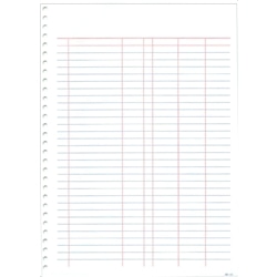 台帳(ページプリンタ用) A4タテ/1000枚