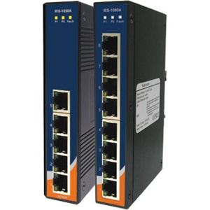 産業用イーサネットスイッチ 10/100Base×5ポート 非管理型 DINレールマウント対応 DC入力