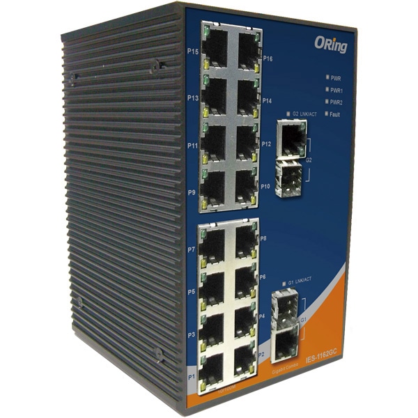 産業用ギガビットコンボSFPソケット付ファストイーサネットスイッチ 非管理型