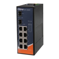 産業用10ポート非管理型ギガPoEイーサネットスイッチ スリムタイプ IP30準拠