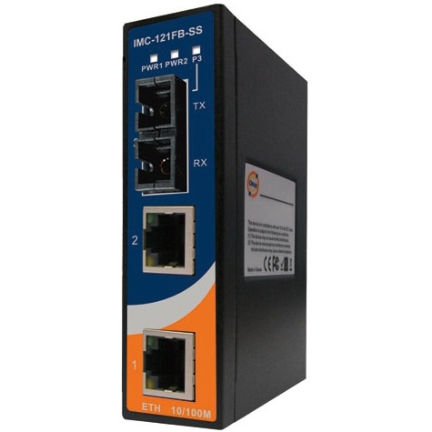 産業用メディアコンバータ シングルモード 10/100Base-T(X)×2＋ファイバ×1ポート