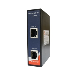 ギガビットPoEスプリッタ 産業用 工業用 1ポート IEEE802.3at準拠 10/100/1000Base-T(X)入出力対応