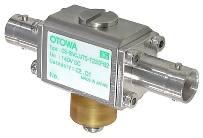 ハイビジョンITVカメラ用SPD（避雷器）/最大連続使用電圧Uc：140VDC/カメラ側用フロート型