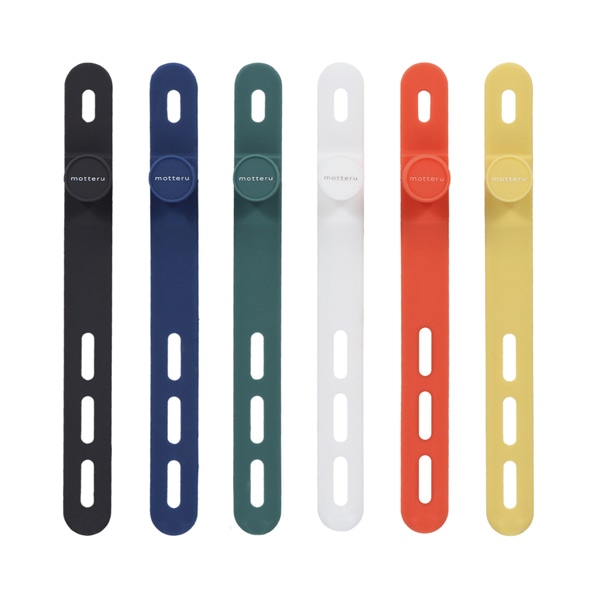 MOTTERU ソフトタッチ ケーブルバンド sofumo シリコン 北欧 3つ穴タイプ （ダークカラー） 製品サイズ約13(W)×1(D)×120(H)mm