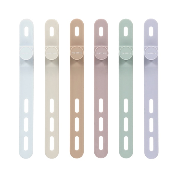 MOTTERU ソフトタッチ ケーブルバンド sofumo シリコン 北欧 3つ穴タイプ （スモーキーカラー） 製品サイズ約13(W)×1(D)×120(H)mm