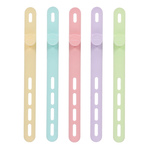 MOTTERU ソフトタッチ ケーブルバンド sofumo シリコン 北欧 4つ穴タイプ （シャーベットカラー） 製品サイズ約13(W)×10(D)×150(H)mm