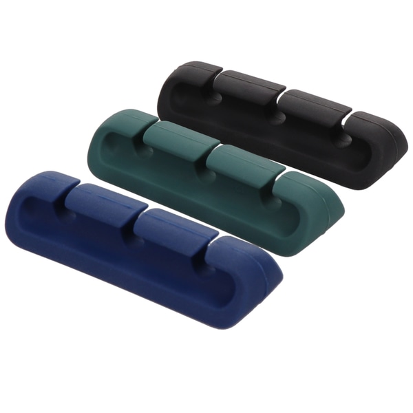 MOTTERU ソフトタッチ ケーブルクリップ 3本まで固定可能 sofumo シリコン 北欧 ダークカラー 製品サイズ約67(W)×22(D)×15(H)mm