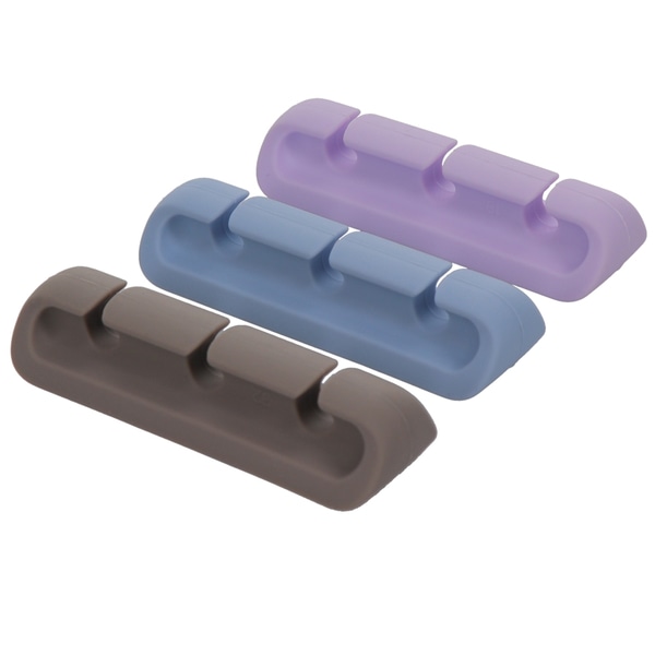 MOTTERU ソフトタッチ ケーブルクリップ 3本まで固定可能 sofumo シリコン 北欧 ペールカラー 製品サイズ約67(W)×22(D)×15(H)mm