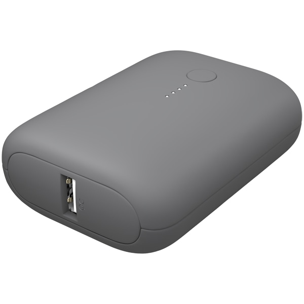 MOTTERU 国内最小最軽量 モバイルバッテリー 大容量10000mAh スマホ約3回分充電 スモーキーブラック 製品サイズ約78(W)×25(D)×58(H)mm