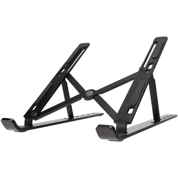 MOTTERU 超軽量で角度調整可能 折りたたみノートPCスタンド 1年保証 ブラック 製品サイズ約45(W)×240(D)×22(H)mm